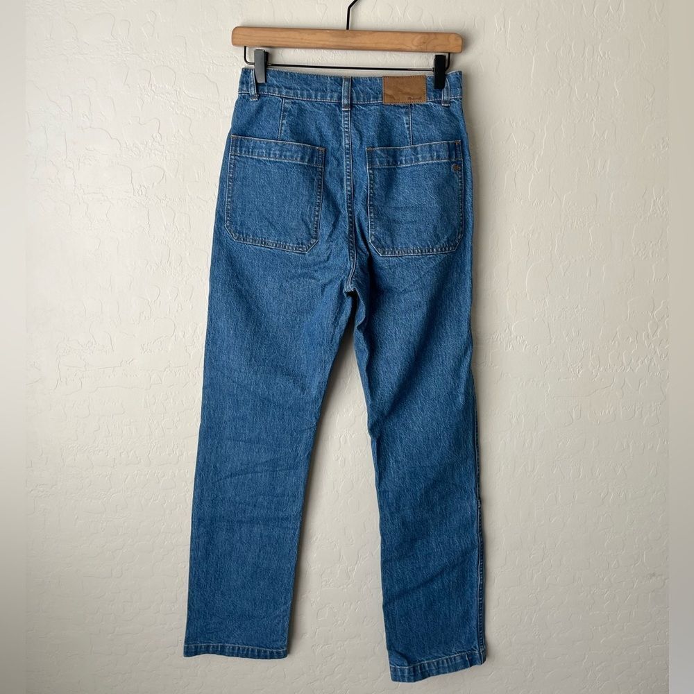 Madewell 90s Straight Cargo Carpenter Panel Denim Jeans Fenwood Wash Size 26 - Picture 5 of 9